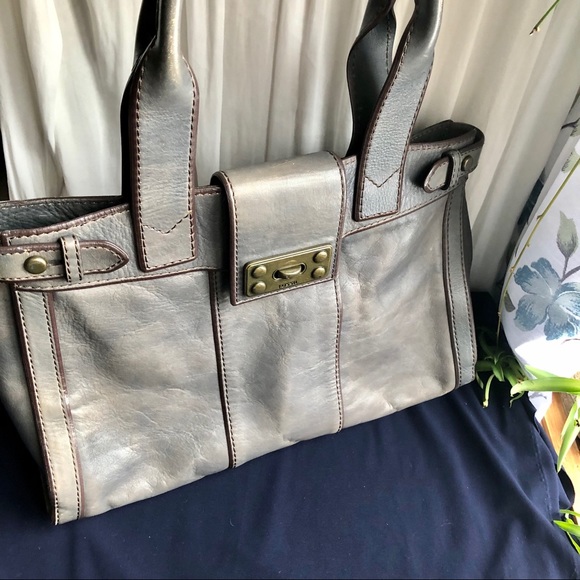 Rustic blue fossil bag - Picture 2 of 15